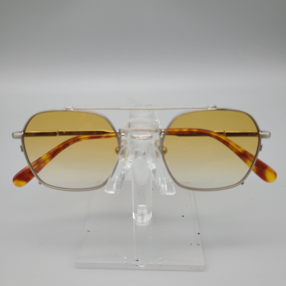 Crap Eyewear The Jazz Safari Sunglasses Silver Yellow Gradient Lens 50-22